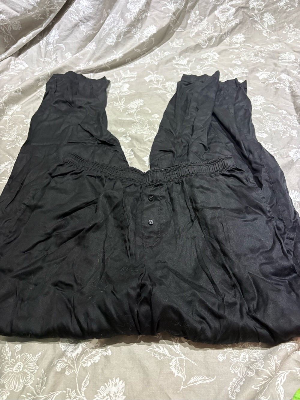 VS PINK black lounge pj pants skeleton hands butt jewel medium